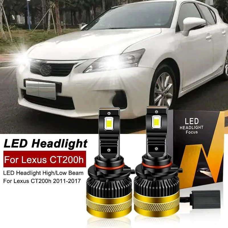 2PCS 30000lm สำหรับ Lexus CT200h 2011-2017 Lampu Depan LED หลอดไฟคานสูง9005 HB3คานต่ำ H11 H8 H9 CANbus 6000K