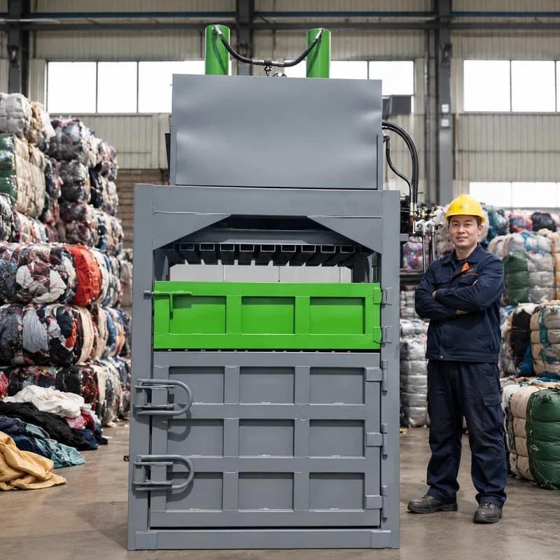 Waste Baling Equipment Hydraulic Bale Press Vertical Bale Press Customized 60T  Waste Paper Plastic Bottles