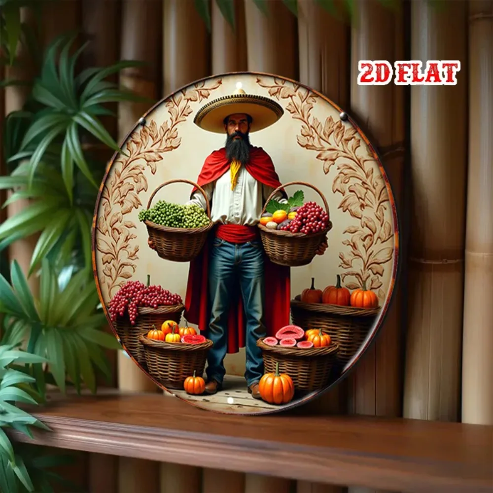 

Оловянная вывеска на стене, украшение круглых стен, подходит для дома, гаража, ресторана, кафе, украшения гаража