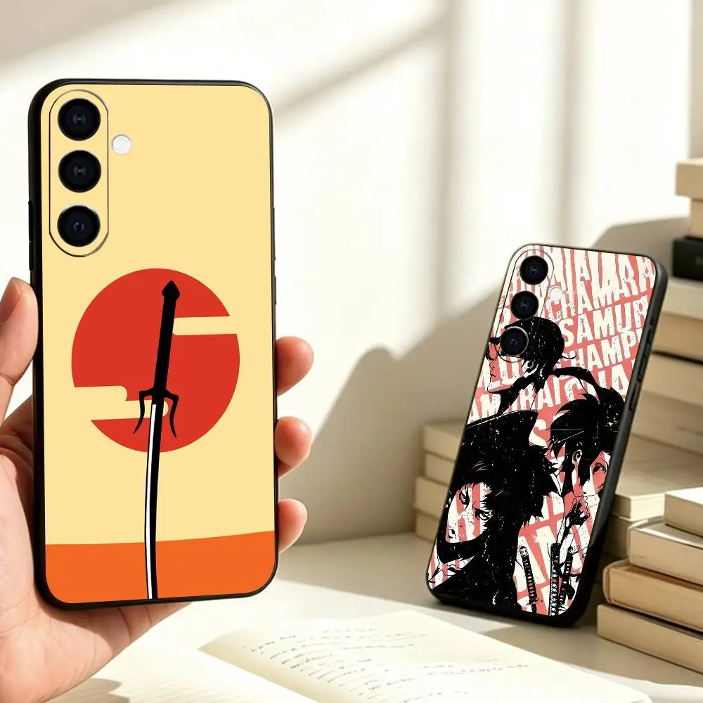 Anime Samurai Champloo Phone Case For Samsung Galaxy A73,A72,A71,A70,A53,A52,A51,Others Soft Black Cover Gift