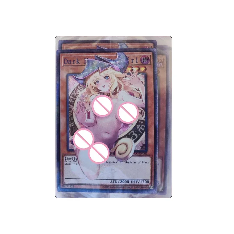 Diy Homemade Yu-Gi-Oh! Black Magician Girl Anime Characters Rare Collection Flash Card Cartoon Toys Christmas Gift