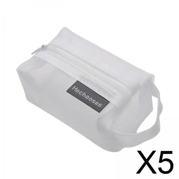 

Mesh Zipper Pouch Nylon Cosmetic Bag Travel Organizer Makeup Storage Case Small Clear Pouch for Women Purse