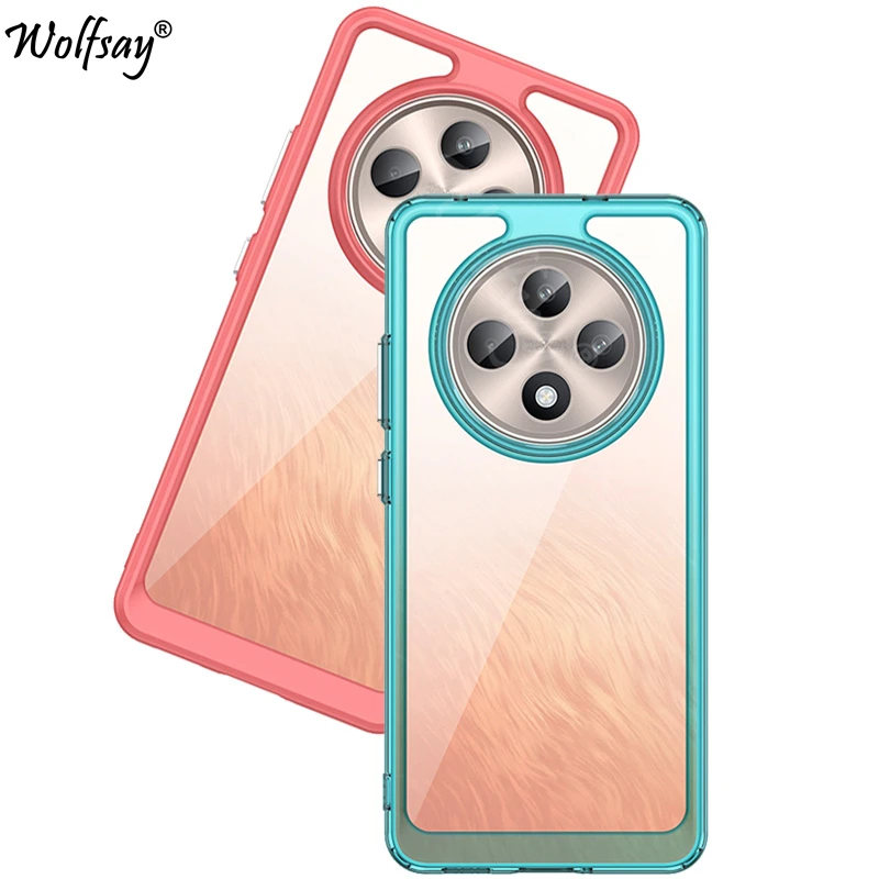 Transparent Case For Oppo Reno 12F Case Anti-knock Silicone Colorful Back Cover Oppo Reno 12F 5G Case For Oppo Reno12 F 12 FS