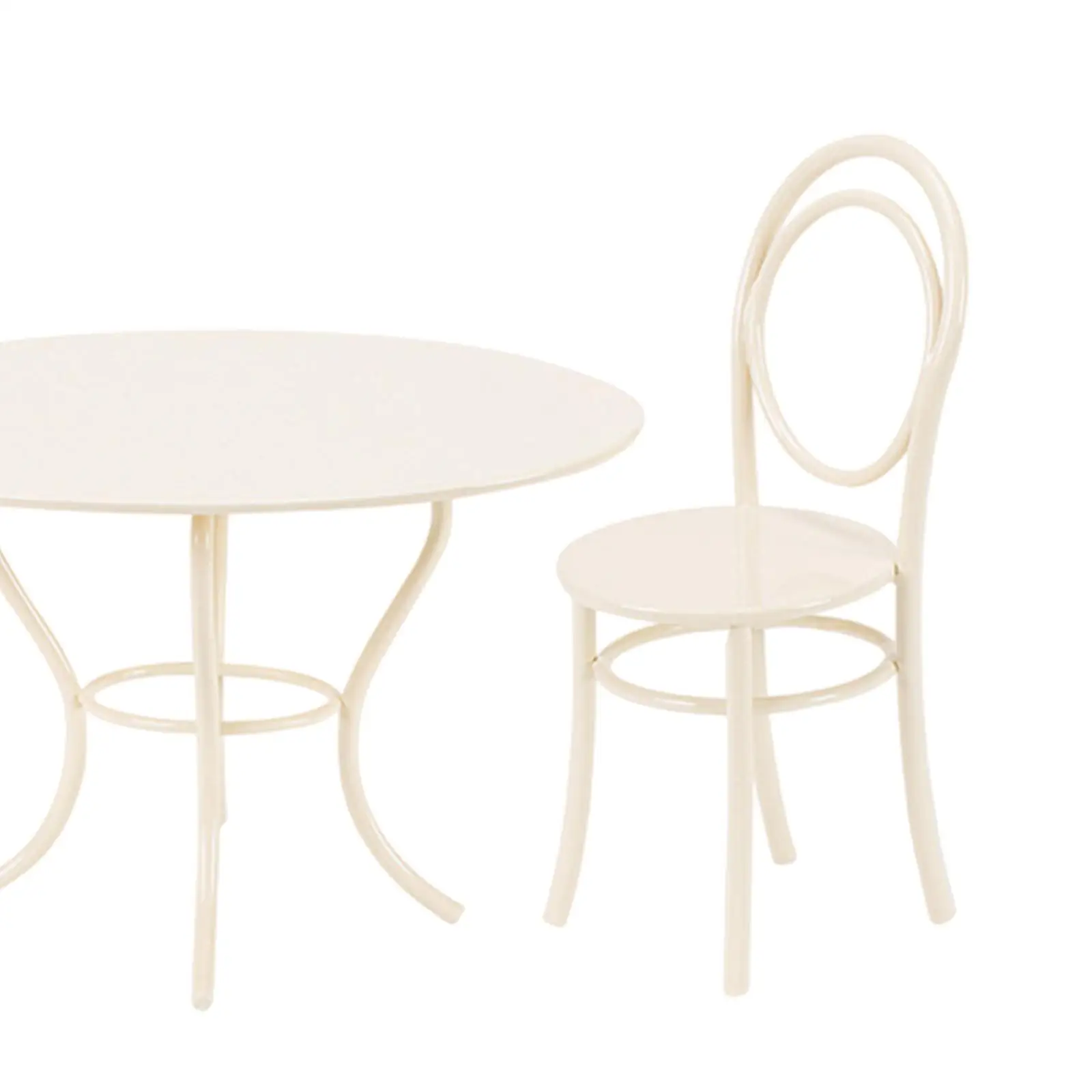 Juego de mesa y sillas para jardín de casa de muñecas, adorno rústico para jardín de hadas, accesorios para fotos, Micro paisaje, Diorama para casa de muñecas, 3x