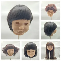 Fashion Brown Curly Hair Reborn Dolls BJD Doll Hair Wig Fits Doll Head Circumference About 37cm/40--44cm Doll Hair Accessories