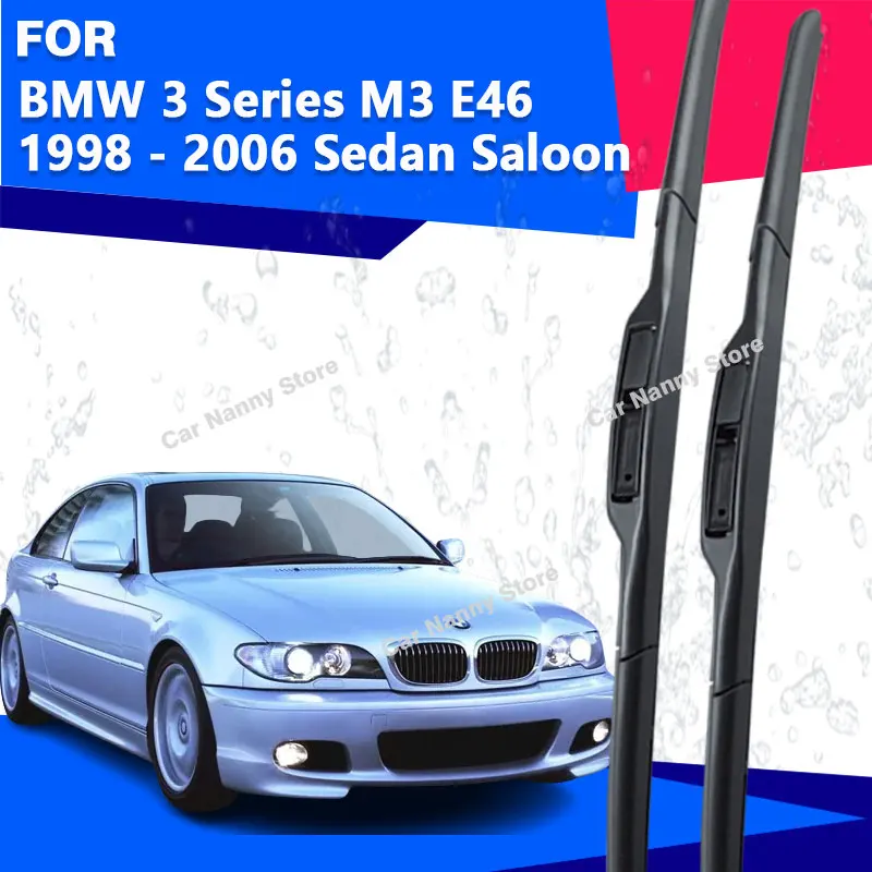 

Щетки лобового стекла для BMW 3 серии M3 E46 1998-2006 седан, седан, автомобильные дворники, резиновая полоса, мягкая резина
