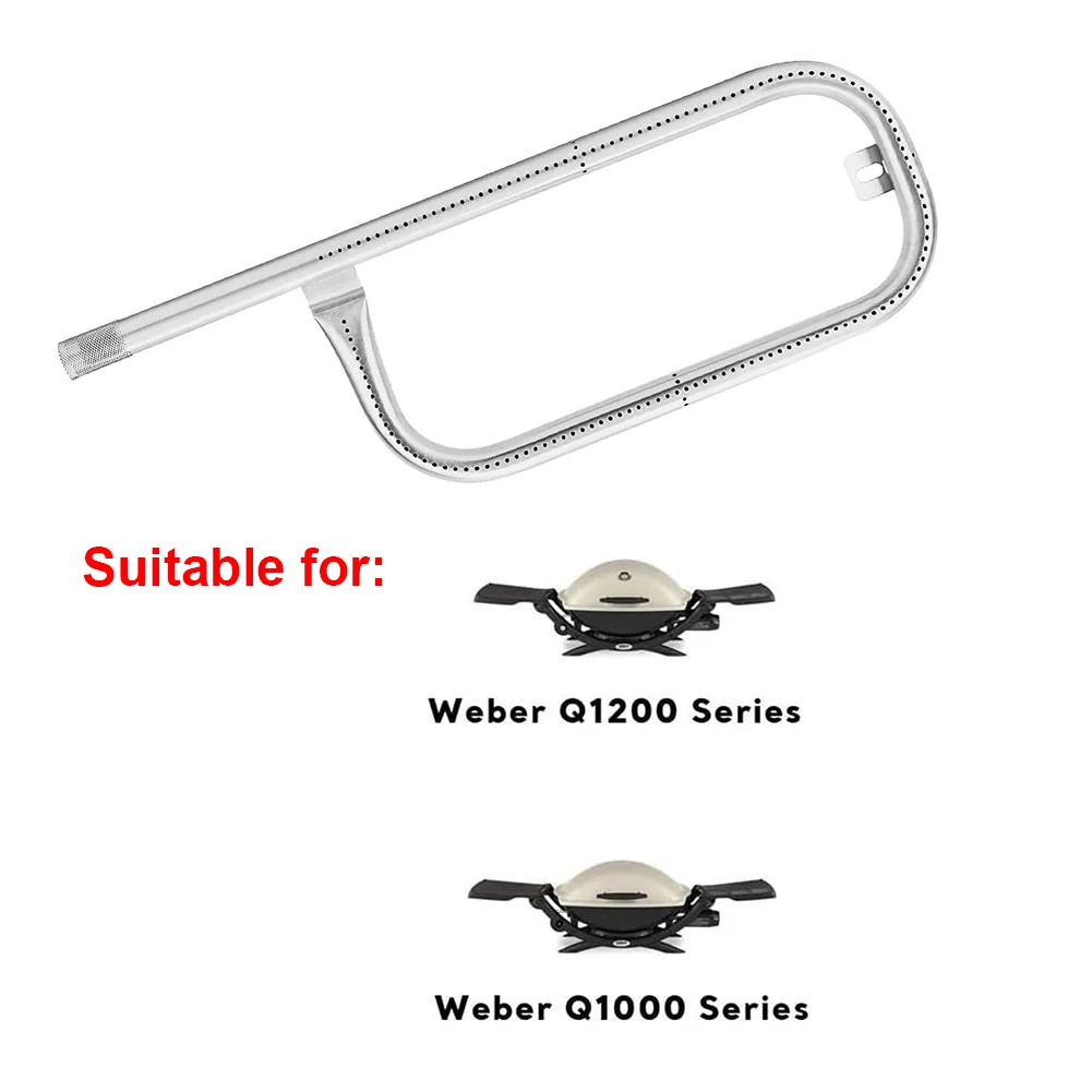 17Inch Grill Burner Tube Replacement 304 Stainless Steel Grill Burner Replacement for Weber Q100 Q120 Q1000 Q1200 BabyQ