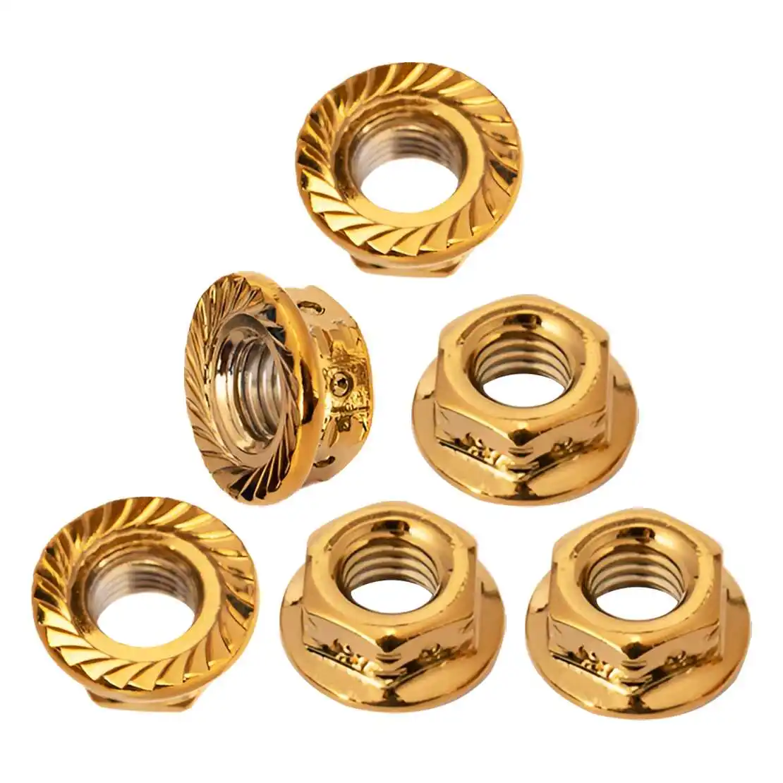 6Pcs Flange M8 Hex Nut Bolt Screw for Motorcycle Bicycle