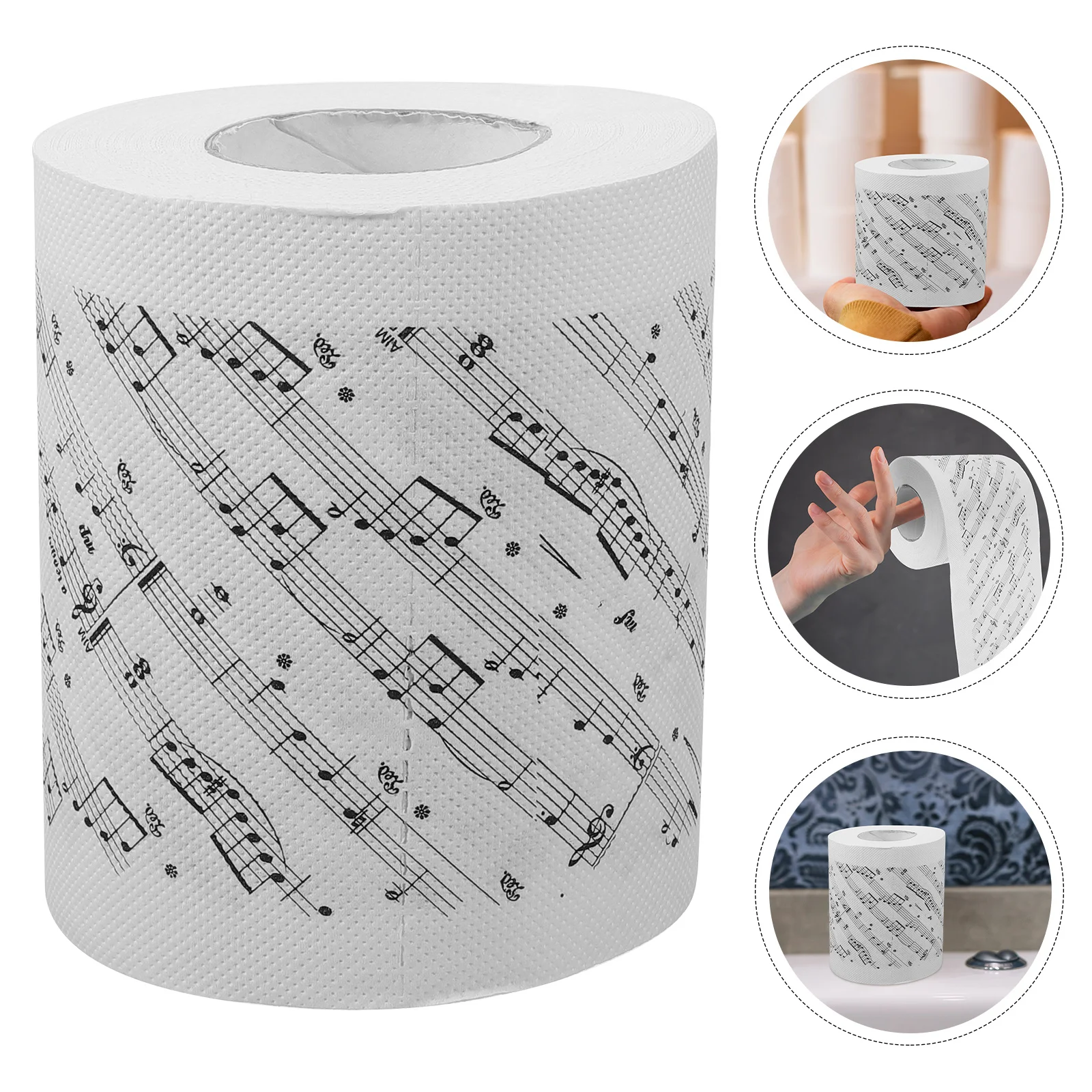 1 Notes Toilet Paper Printed Soft Tissue Roll Bathroom Decoration Collection Gift for Musicians Creative Print
