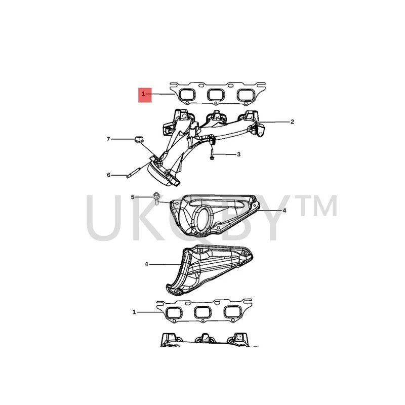 4663992 Suitable for Ch ry sl er ,Do dg e ,Co ol ey 2.7 Exhaust Manifold Gasket