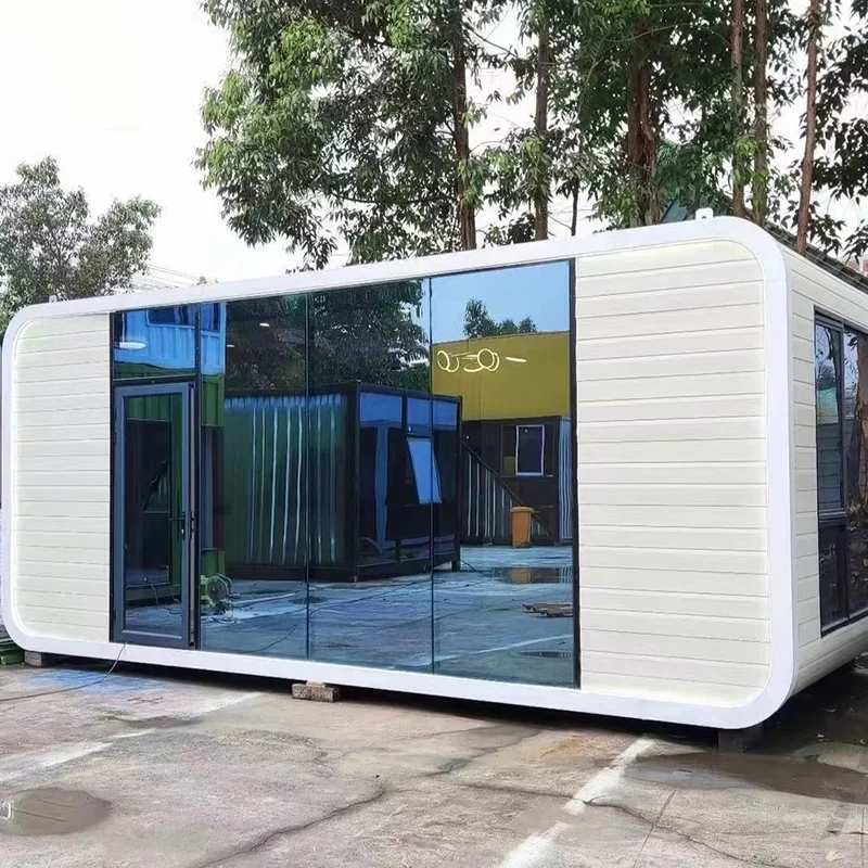 Fashion Apple Capsule House Beach Holiday Accommodation Modular Homes For Sale Prefabricated House 2 Bedroom Prefab House