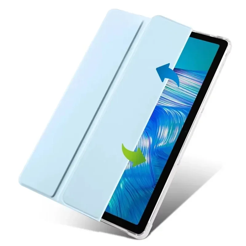 حافظة لهاتف لينوفو تاب P11 بلس TB-J606F J616F مع حامل قلم رصاص ثلاثي قابل للطي غطاء خلفي ناعم لهاتف لينوفو تاب P11 حافظة تابلت