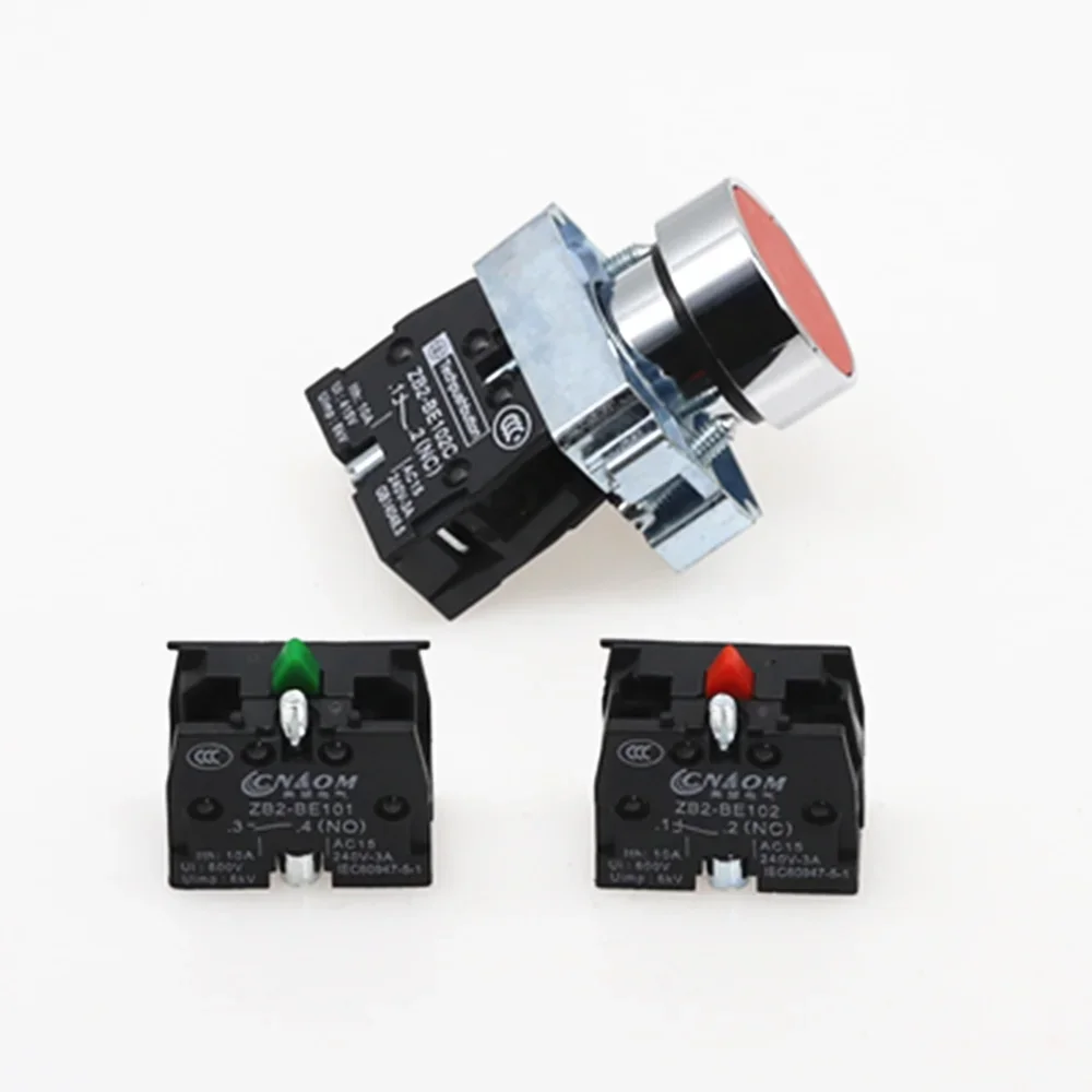 1pcs XB2 Contact Block Telemecanique ZB2-BE101C Normal Open NO ZB2-BE102C NC Pushbutton Joystick Switch Replaces TELE 10A 600V