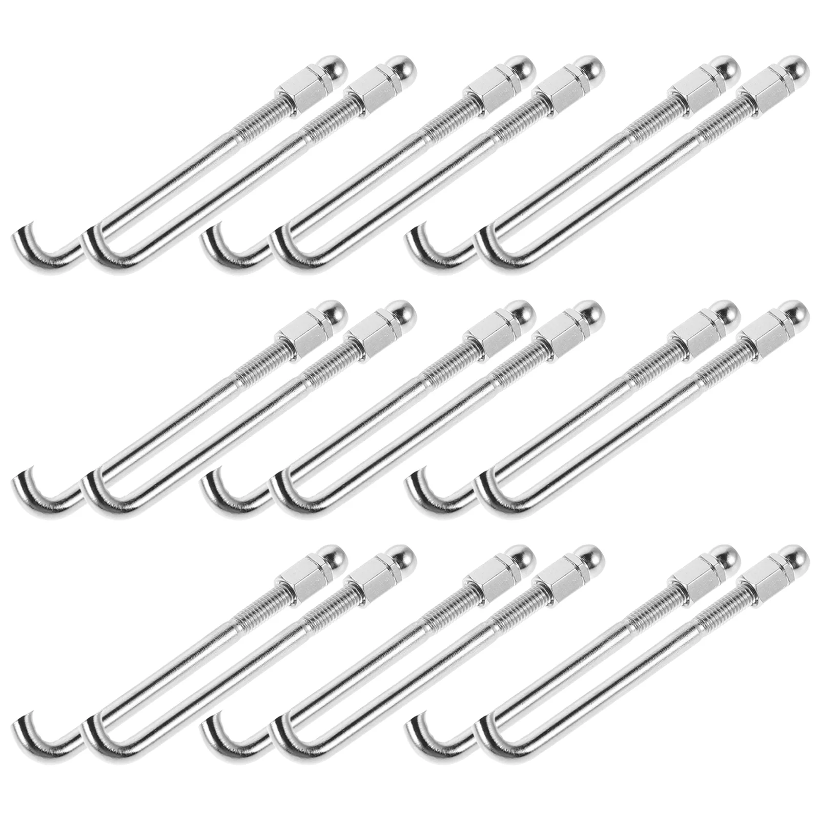 48 PCS Banjo Hook Nut Adjustable Hooks Guitar Silver Metal Instrument Parts and Accessories