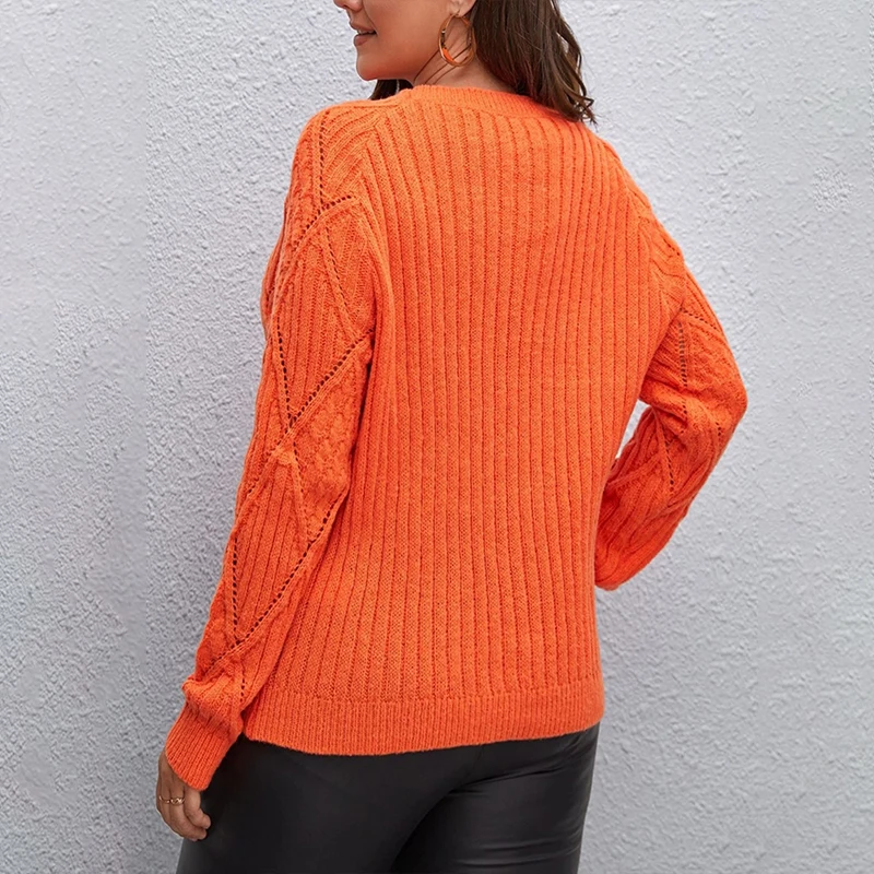 أنيقة عصرية بلون المرأة جولة الرقبة محبوك سترة تريكو للسيدات مريحة لينة نمط سترة