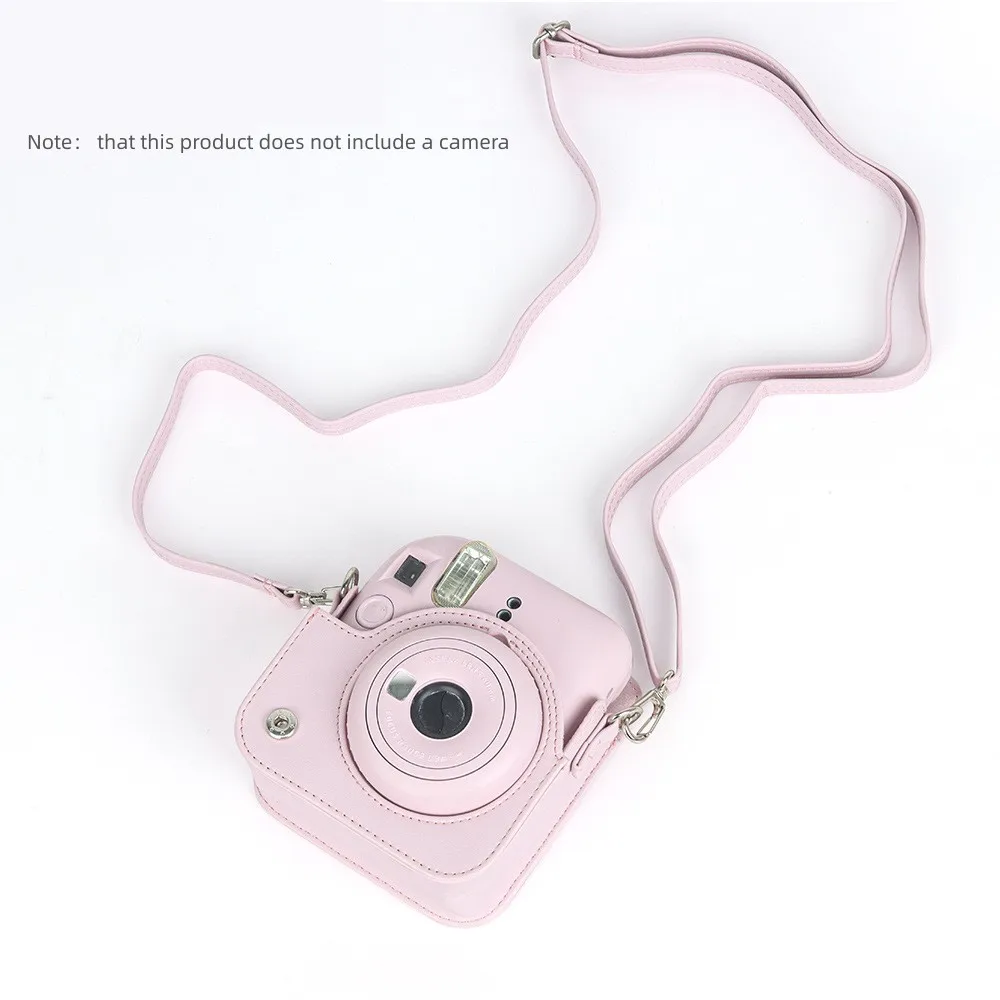 حقيبة كاميرا بلون سادة تخزين حقائب واقية غطاء كاميرات لملحقات Fujifilm Instax Mini 12 مع حزام كتف قابل للتعديل