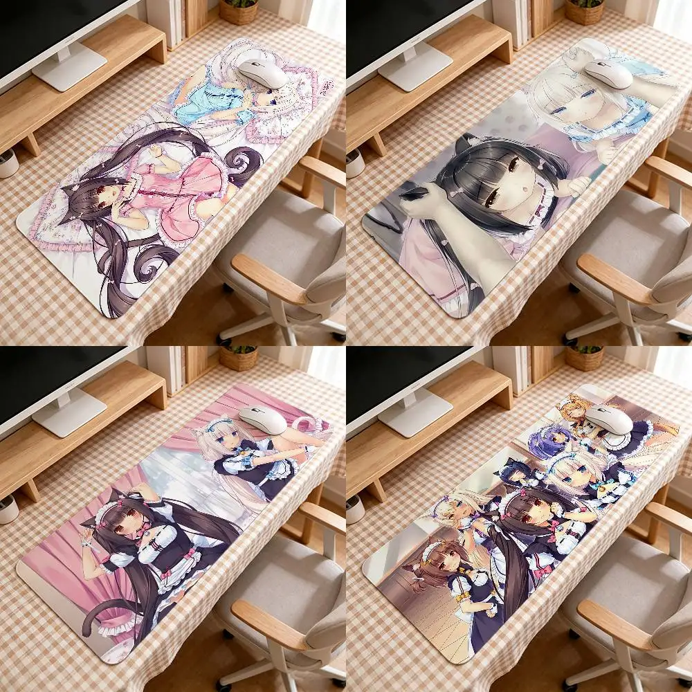 Game-N-Nekopara Mouse Pad Computer Mat Deskpad Laptop Keyboard Mat Office Large Landscape Mousepad
