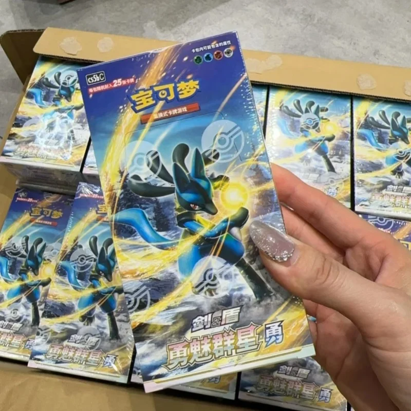 PokéMon Ptcg Original Chinese 7.0 Brave Charming Stars Booster Pack Box Sword & Shield Trading Collectible Cards Birthday Gift
