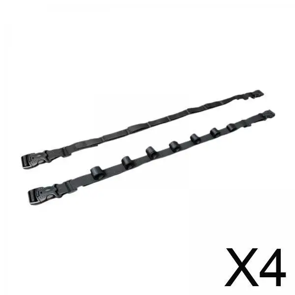 

Комплект из 4x2 ремней-держателей для удочек в автомобиль, 7 отверстий, для крепления удочек