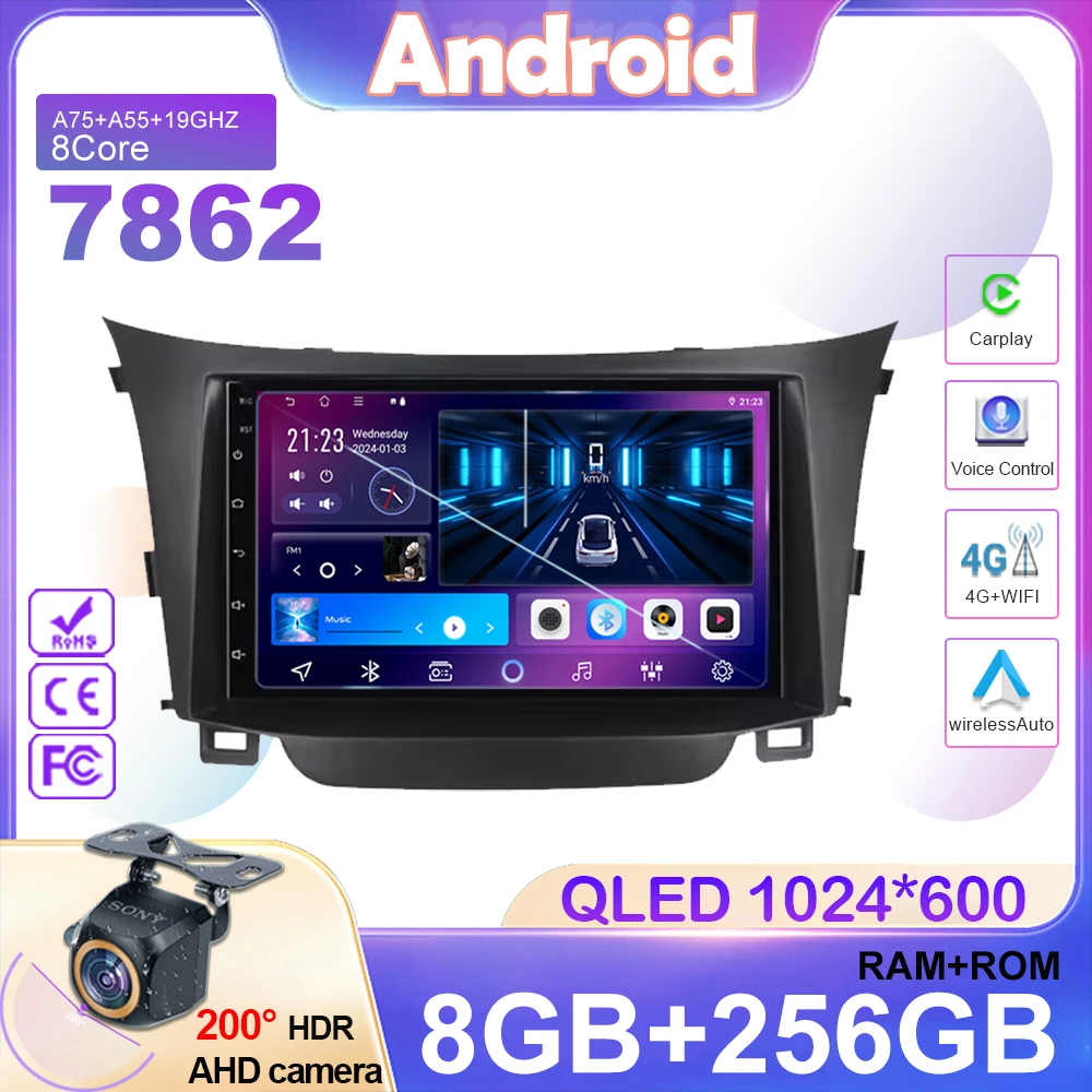 

7inch Android For Hyundai I30 Elantra GT 2011-2017 Car Radio IPS Multimedia Player Navigation GPS AndroidAuto CarPlay Stereo