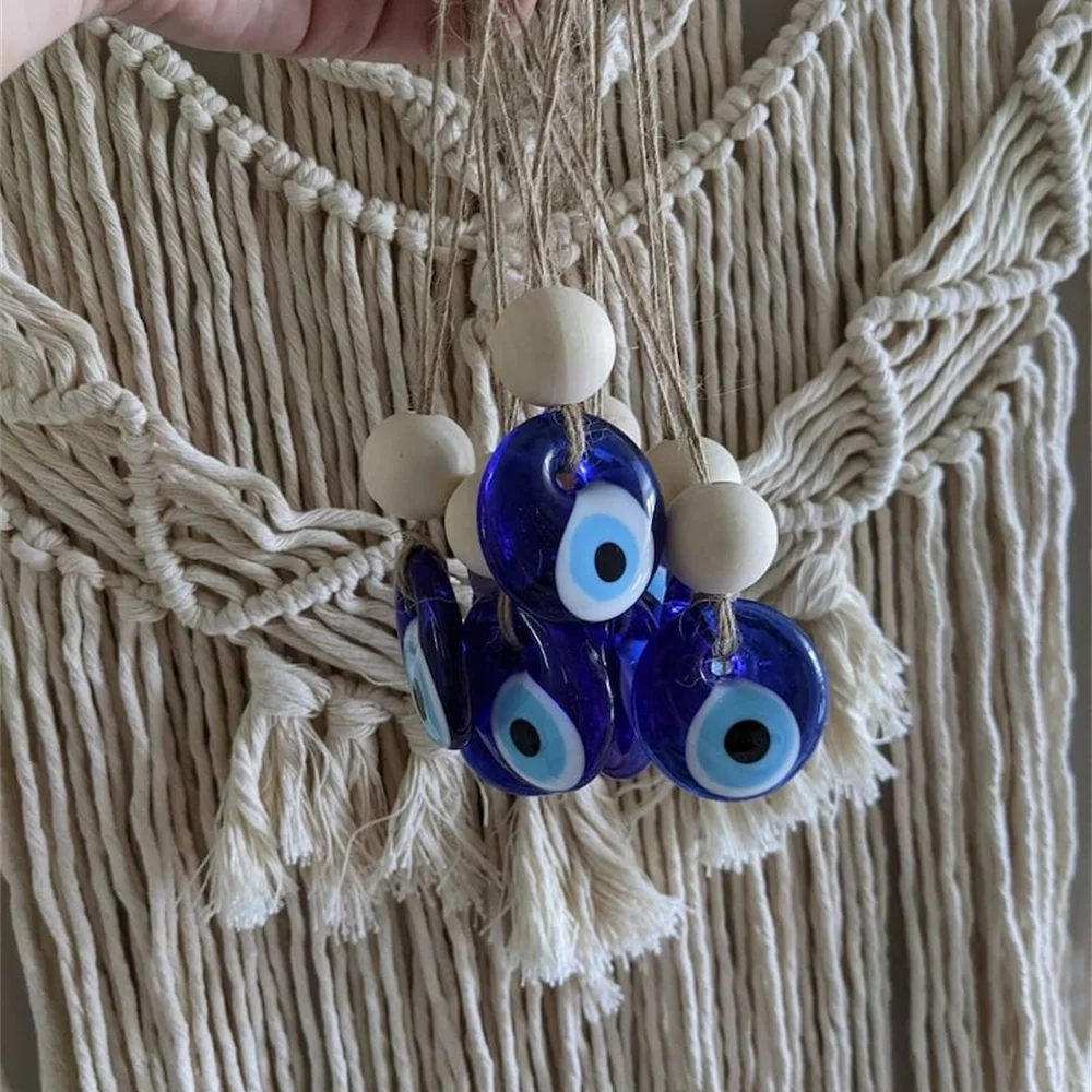 Evil Eye Wall Hanging Glass Blue Eye Wall Charm Home Decor Home Gift Idea House Protection Turkish Evil Eye Gift Wall Decoration