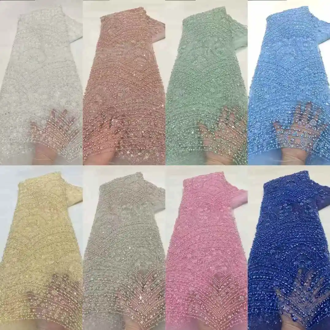 أفريقيا النيجيري مطرز الفرنسية شبكة الدانتيل مع الترتر جودة عالية 2025 التطريز الدانتيل الترتر الدانتيل لفساتين الزفاف النساء