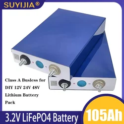 3.2V 105AH LiFePO4 Cell EVE Rechargeable Battery Class A Busless for RV DIY 12V 24V 48V Lithium Iron Phosphate Battery Pack