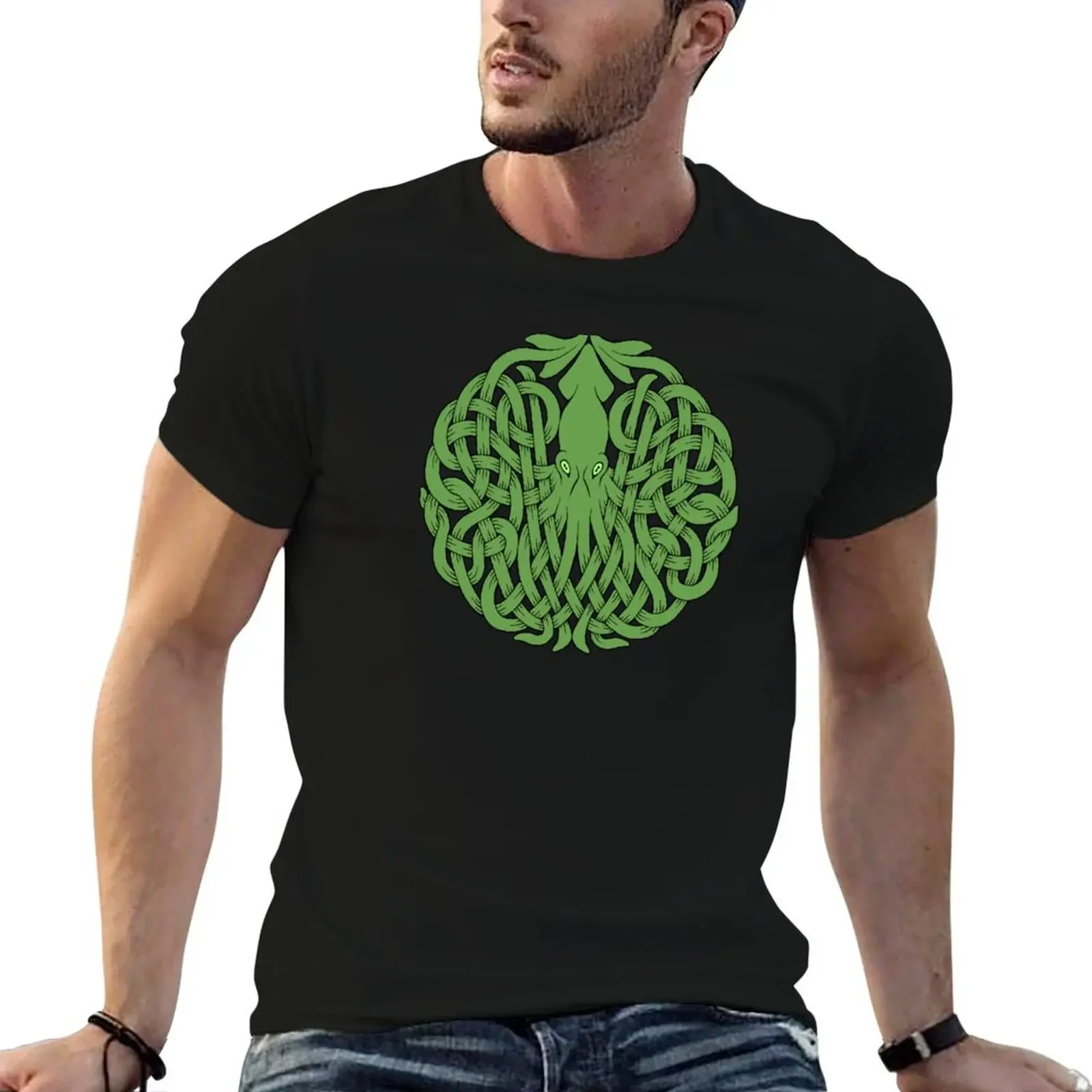 

Celtic Squid (Green) T-Shirt man clothes cute clothes t shirts for men