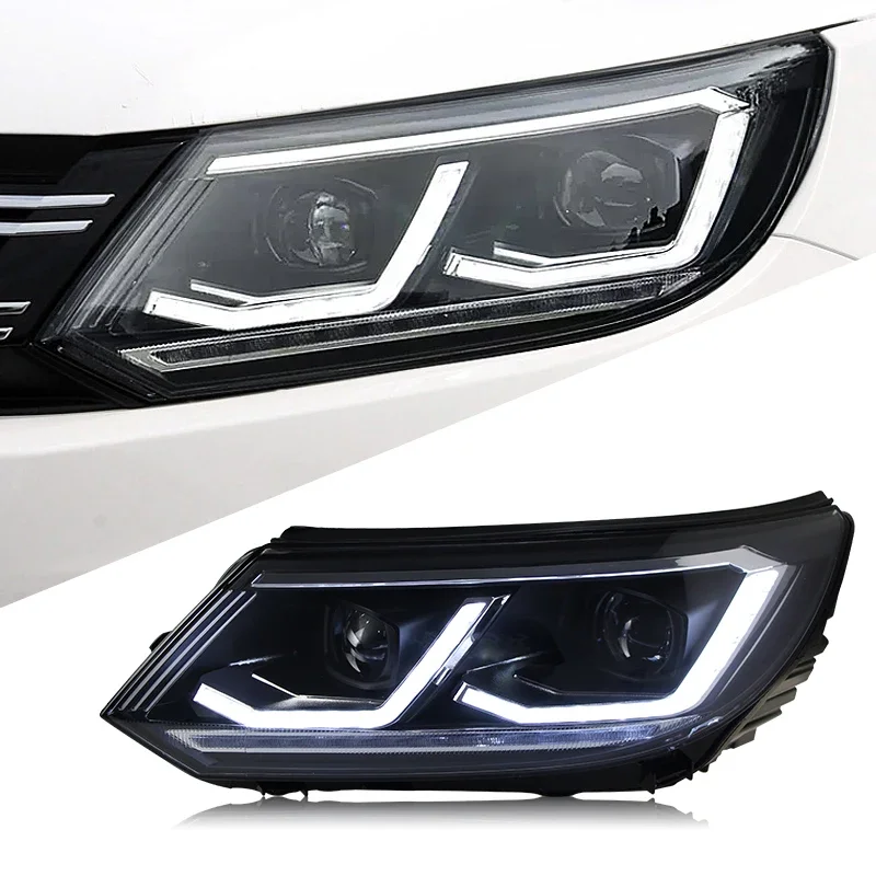 車 DRL LED ヘッドライトアセンブリフォルクスワーゲンティグアン 2013-2017 フォグ DRL ブレーキターンシグナルランププラグアンドプレイ