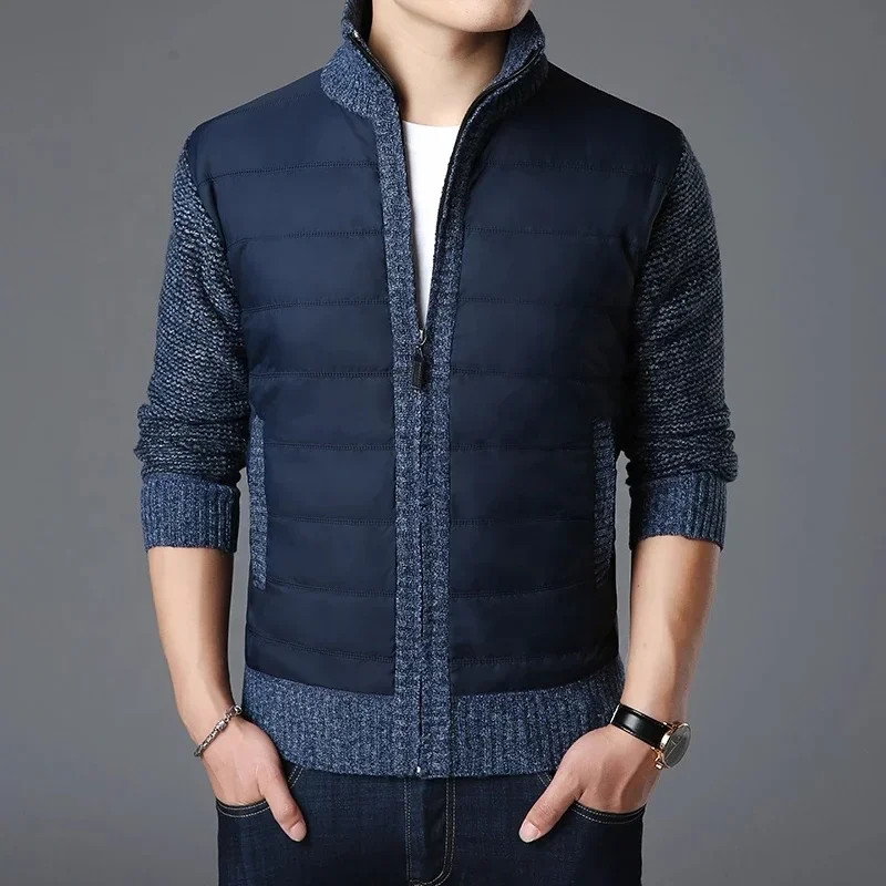 2022 New Fashion Brand Sweaters Mens Cardigan Thick Slim Fit Jumpers Knitwear Zipper Warm Winter Korean Style Casual Men Clothes