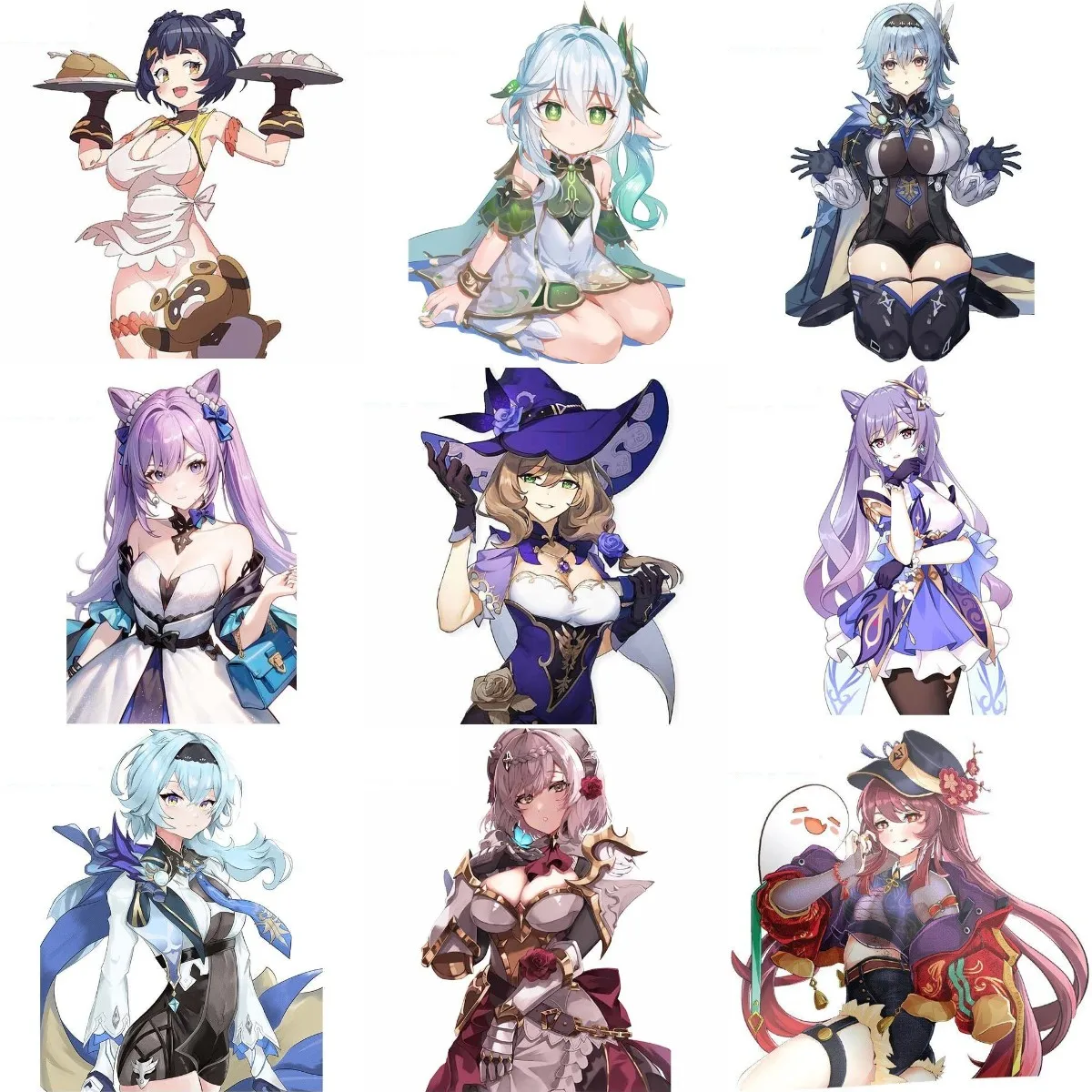 

Genshin Impact Waterproof Stickers for Car Window Laptop Motorcycle Helmet Wall Fridge Table Room Door Van Helmet Camper Decal