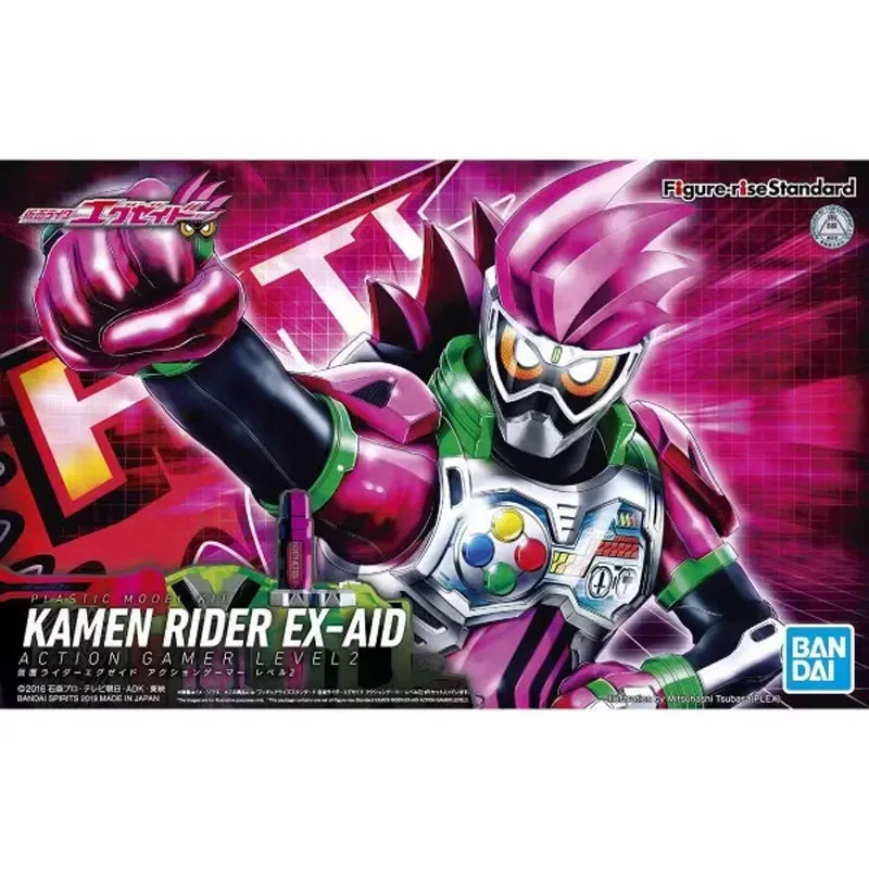 Bandai Genuine Figure Kamen Rider Model Kit Figure-rise Standard Kamen Rider Ex-Aid Action Gamer Level 2 Action Figure Model Toy