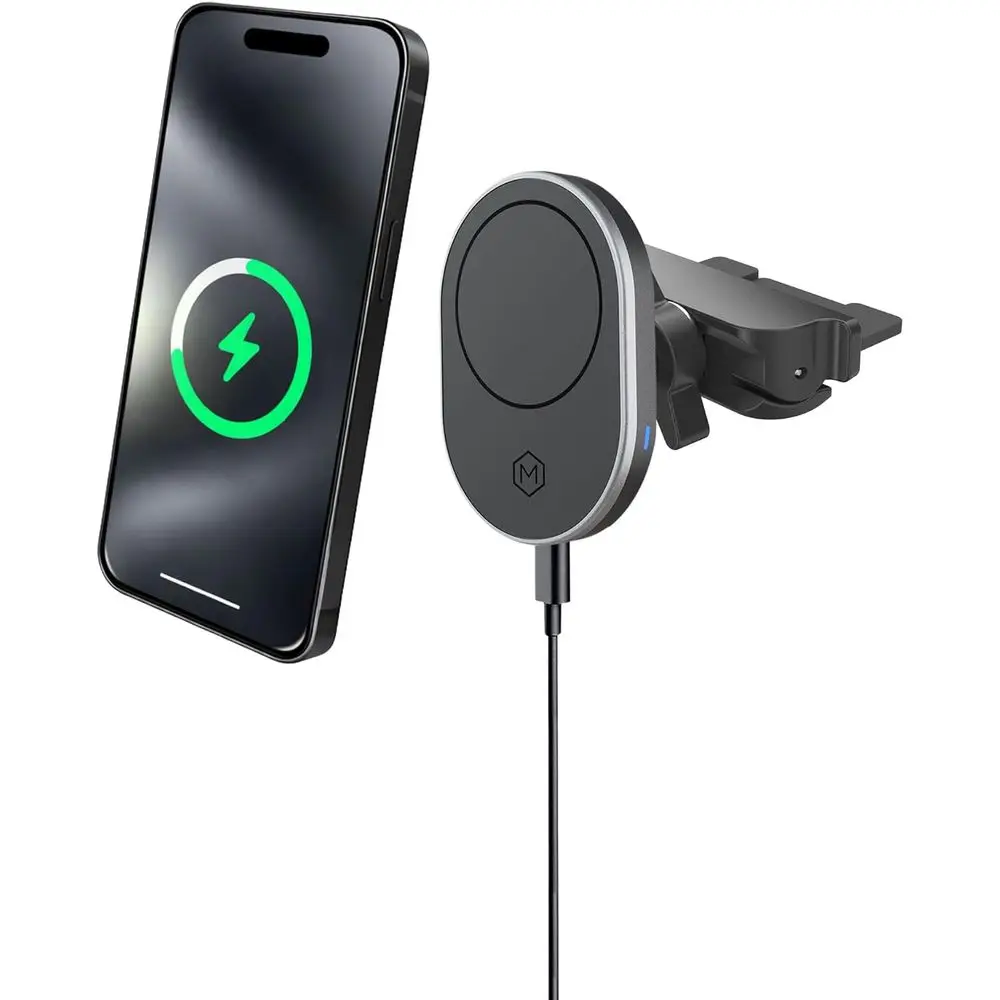 

Беспроводное автомобильное крепление для телефона 15 Вт, магнитное крепление на CD-слот, быстрая зарядка, вращение на 360°, совместимо с iPhone 14/15/16/17