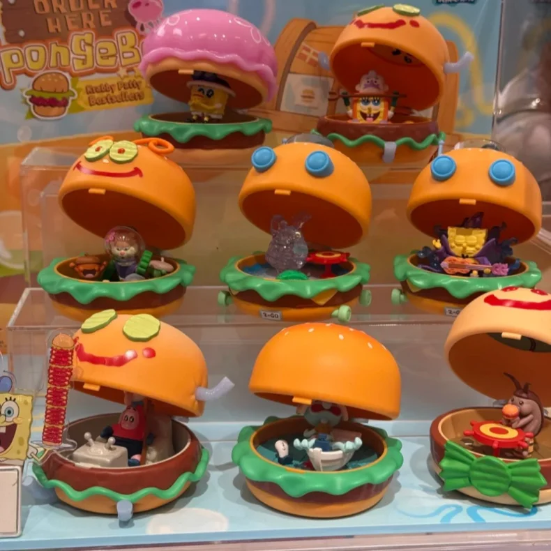 Original POPMART SpongeBob Krabby Patty Blind Box Sammlerstück Mini-Figur Heim Auto Desktop Dekoration Ornament Überraschungsbox Spielzeug – Detail 1