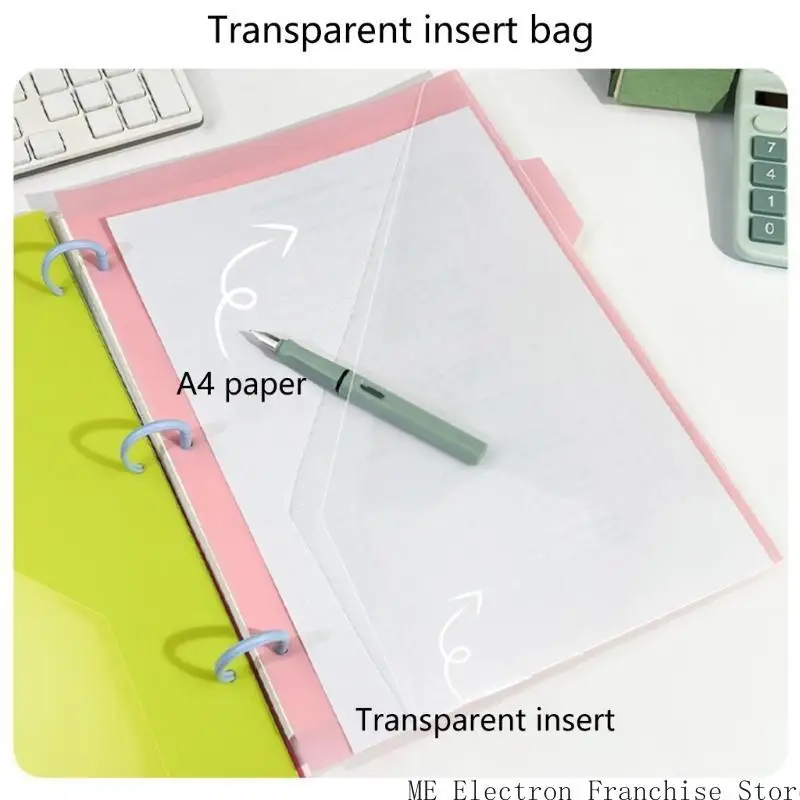 T5EA 5 PCS منظمو المستندات 3 ثقوب مجلدات ملفات فهرس مجلدات الصفحة