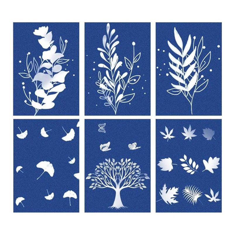 30 Sheets Cyanotype Paper, Sun Art Paper Kit, Solar Drawing Paper Nature Printing Paper for Kids Adults Arts Crafts -B12B