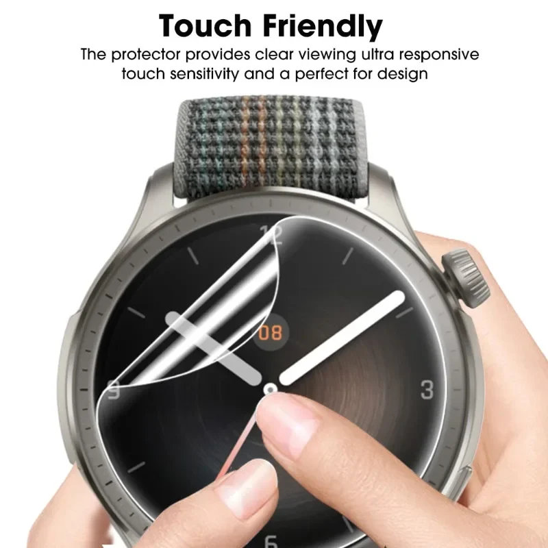 For Amazfit Balance HD Clear Soft Screen Protector Films Anti-scratch Protective Hydrogel Films for Amazfit Balance Smartwatch