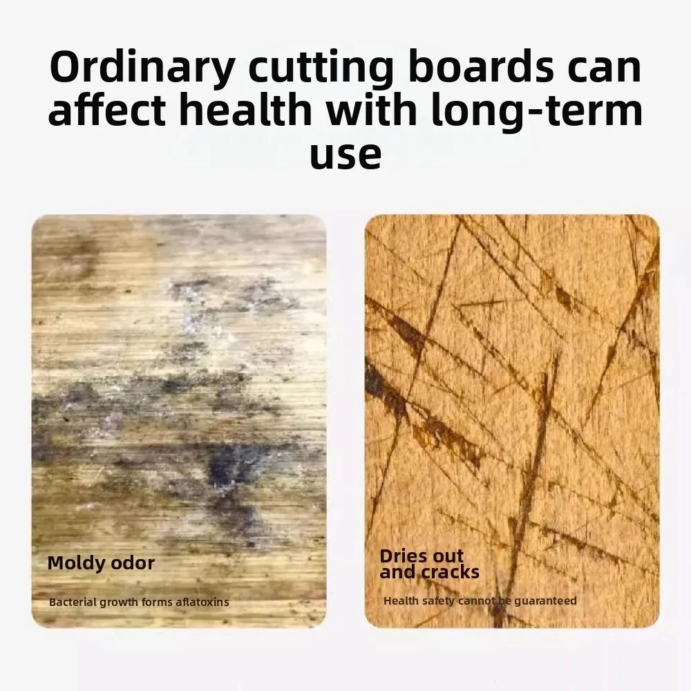 

Anti-Mold Double-sided Cutting Board Anti-Slip Cartoon Kitchen Chopping Block Non-sticky Rust Proof Antibacterial Chopping Board