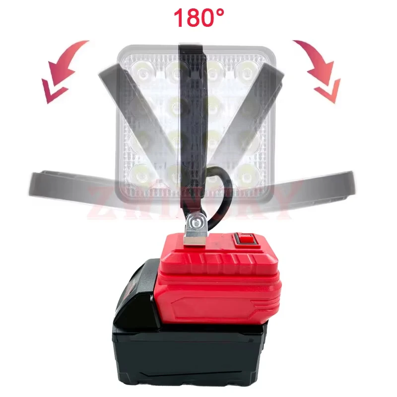 For Milwaukee LED Work Light For Milwaukee 18V Li-ion Battery Emergency Light Portable Handheld Flashlight Flood Lights Lighting