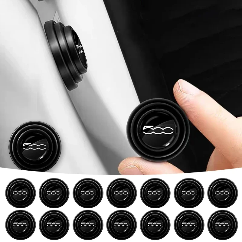 Car Silicone Shock Absorption Mats Anti-collision Soundproofing Stickers for Fiat 500 500C 500X 500L Abarth 695 Accessories