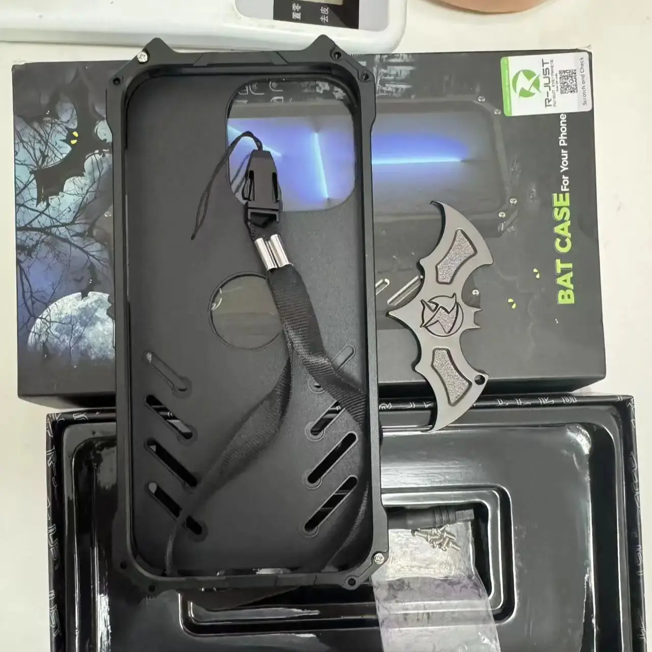 

R-just Phone bumper Cases For Iphone 16 15 14 Plus 13 12 11 Pro Max Case Armor Heavy Duty Metal Aluminum Cover For Iphone Xs Max