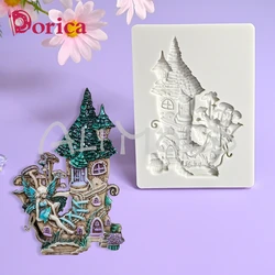 Angel Fairy House Embossed Fondant Silicone Mold Fudge Chocolate Mould DIY Home Decorating Plaster Model Cake Baking Accessories
