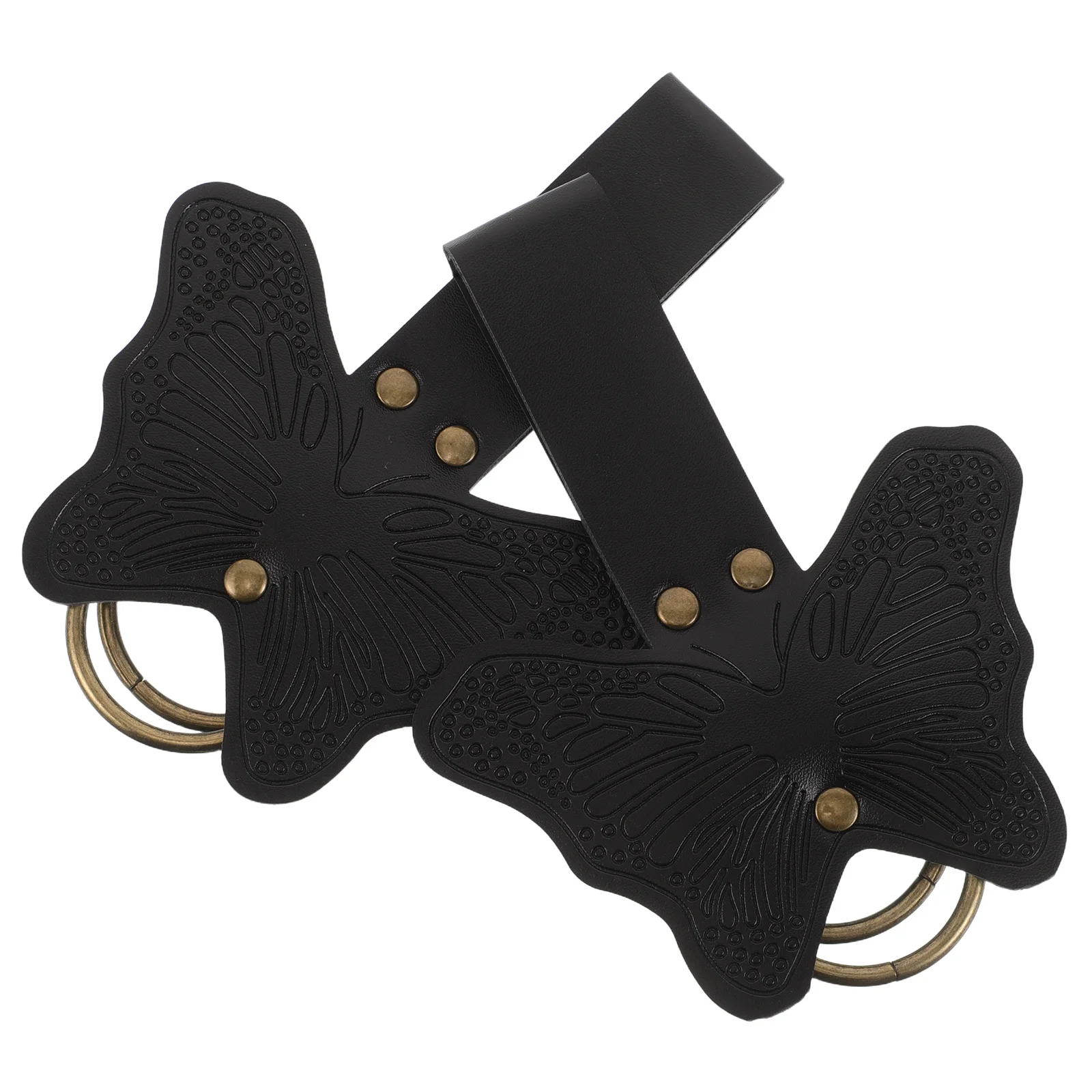 2 個の蝶のアクセサリードレスベルトクリップスカートブラックコスチューム小道具旅行