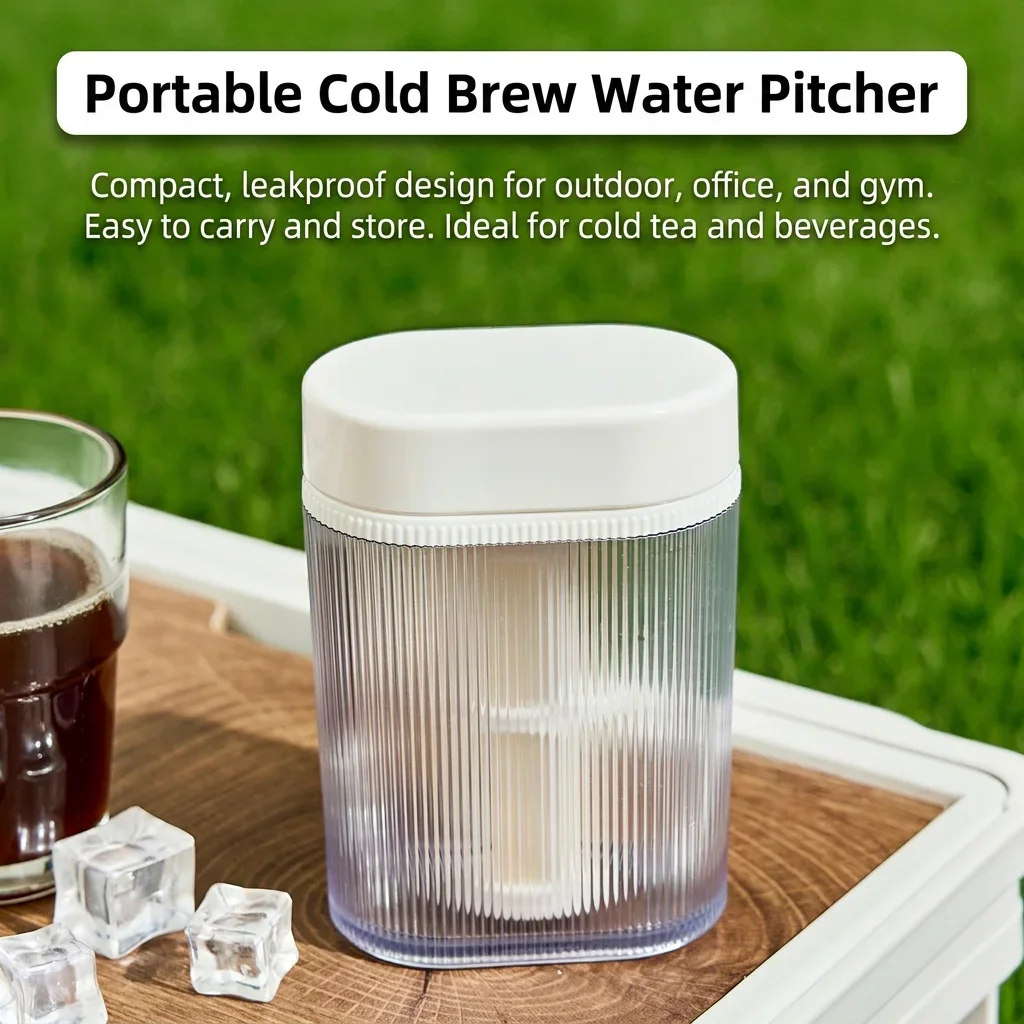 Composite Cold Brew Maker for Outdoor Sports Home Office Daily Drinking Leakproof Ice Tea Pitcher Water Bottle Durable