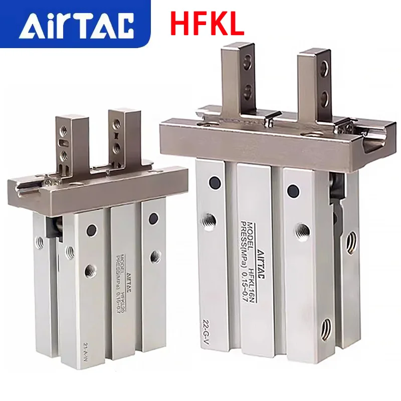 AirTAC HFKL Finger Gripper Cylinder Roller Linear Guide HFKL10/16/20/25-B/N/F With Positioning Pin Longer Stroke Roller Bearing