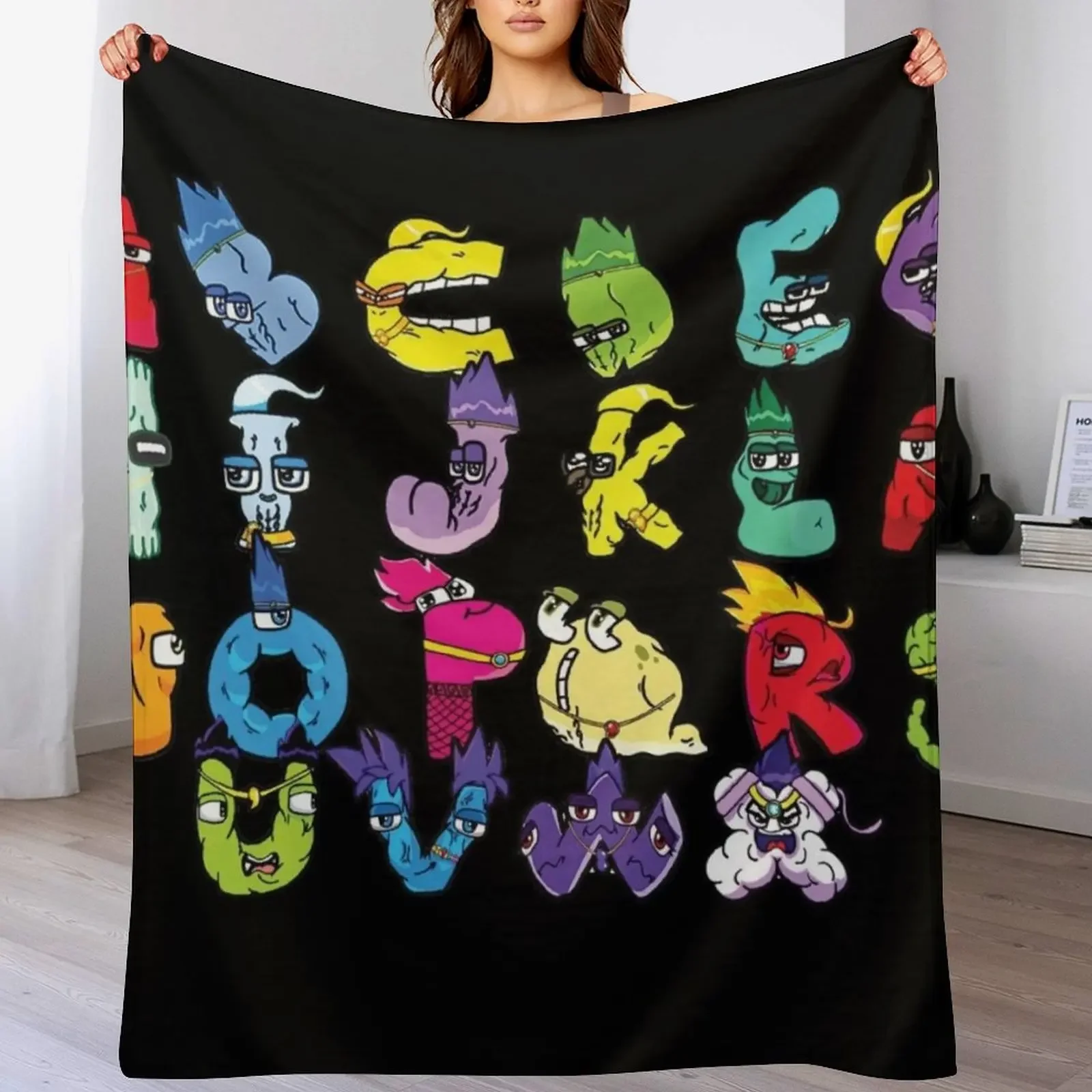 Alphabet Lore Latter A-X Throw Blanket All Weather Soft Throw Blanket for Sofa