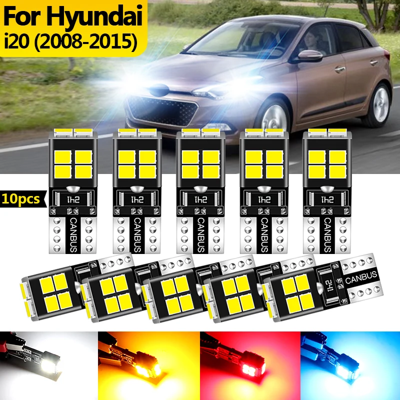 

10 шт. 12 В Canbus для Hyundai i20 2008 2009 2010 2011 2012-2015 светодиодный габаритный фонарь стояночная лампа W5W T10 194 автомобильные аксессуары
