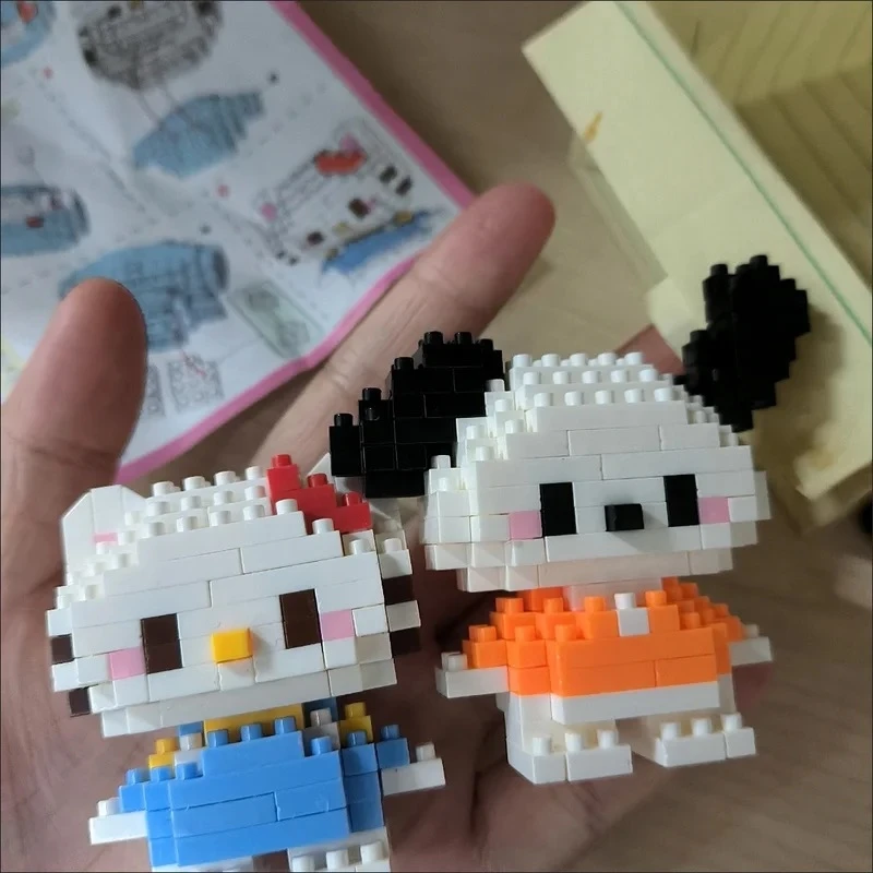 Disney Anime Princess Building Blocks Stitch Mickey Mouse mini Action toy Figures Blocks Toys Bricks Assemble Toys Kids Gifts