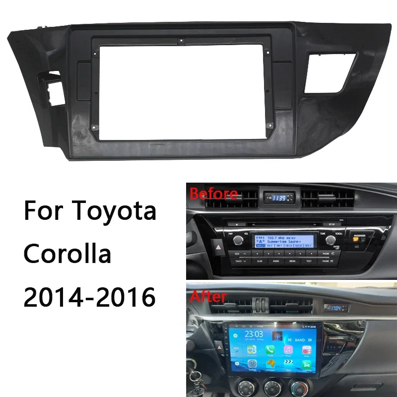 

2 Din Android Car Radio Fascia For TOYOTA Corolla 2013 2014 2015 2016 Auto Stereo Install Dash Panel Mount Frame Kit