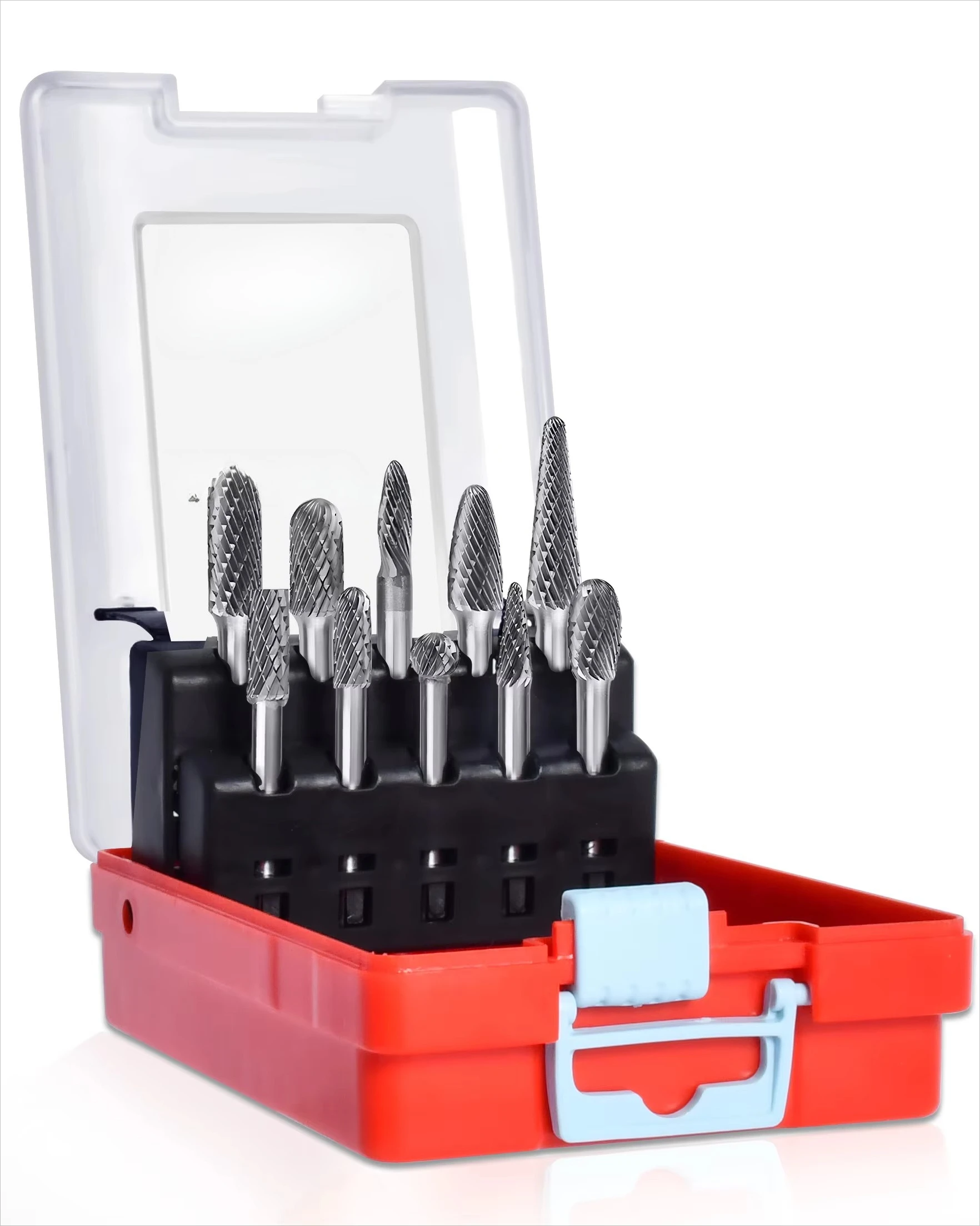 

Die Grinder Bits 10Pcs Double Cut Rotary Burr Metal Deburring Finishing Carving Tool